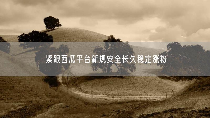 紧跟西瓜平台新规安全长久稳定涨粉
