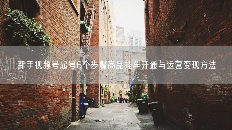 新手视频号起号6个步骤商品挂车开通与运营变现方法