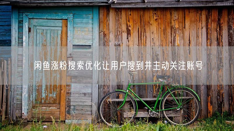 闲鱼涨粉搜索优化让用户搜到并主动关注账号