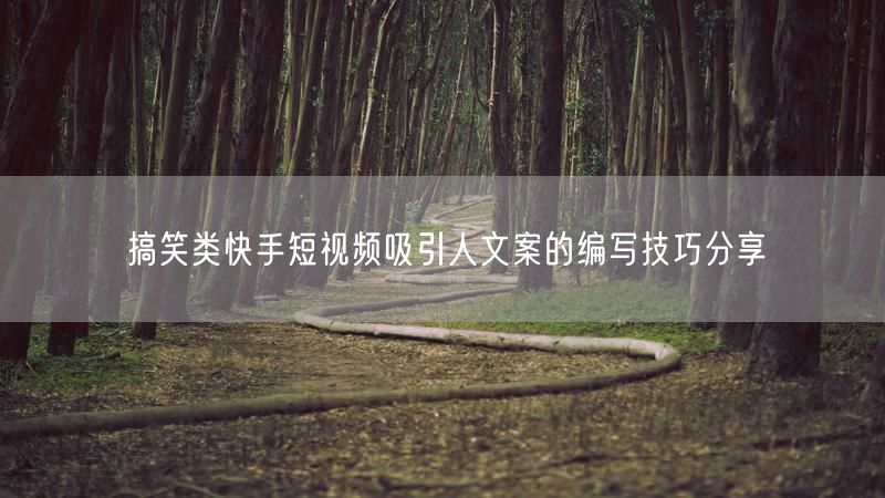 搞笑类快手短视频吸引人文案的编写技巧分享