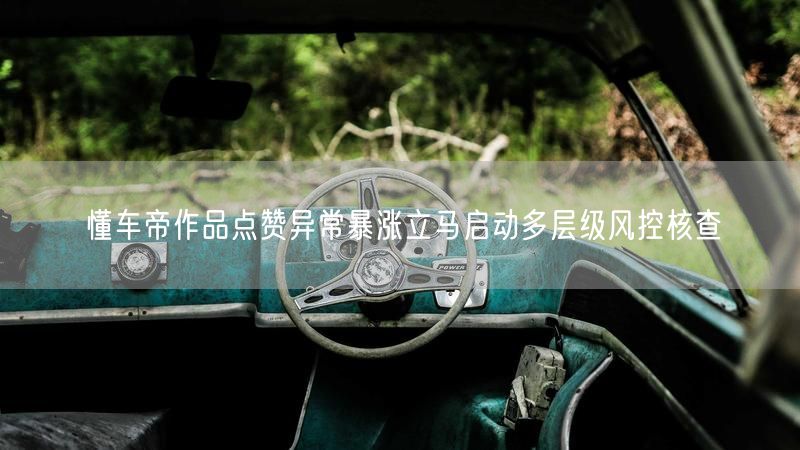 懂车帝作品点赞异常暴涨立马启动多层级风控核查