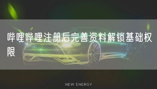 哔哩哔哩注册后完善资料解锁基础权限